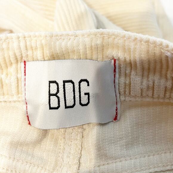 BDG High & Wide Corduroy Cotton Wide Leg Pants Cream 25 / 0 - Picture 3 of 14